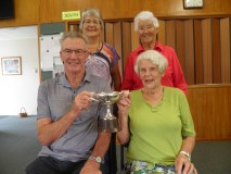 Joanne Prevette Teams: The Bond team hold their cup aloft